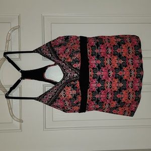 Beach Native Swimsuit Top- Multi Color Print